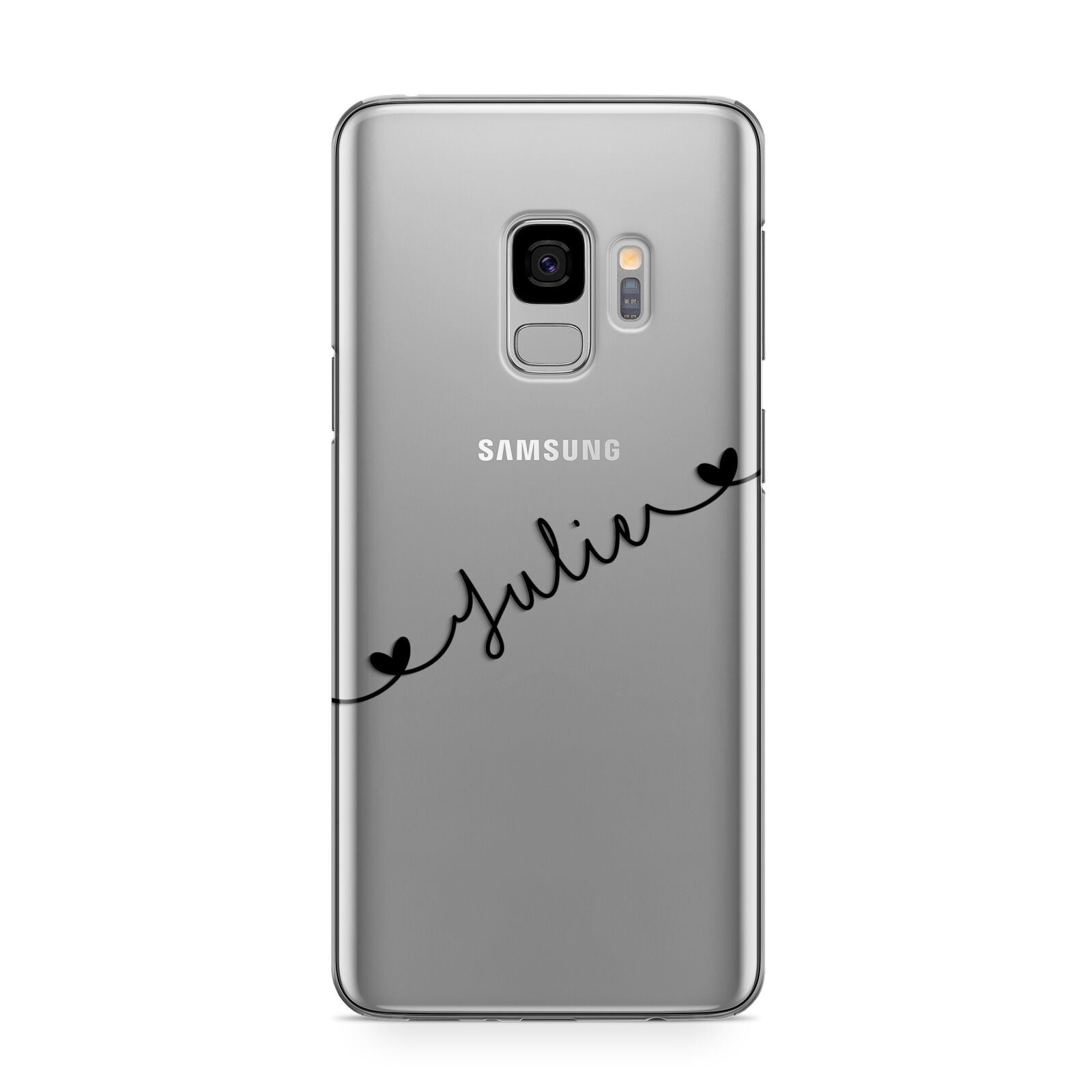 Black Sloped Handwritten Name Samsung Galaxy S9 Case