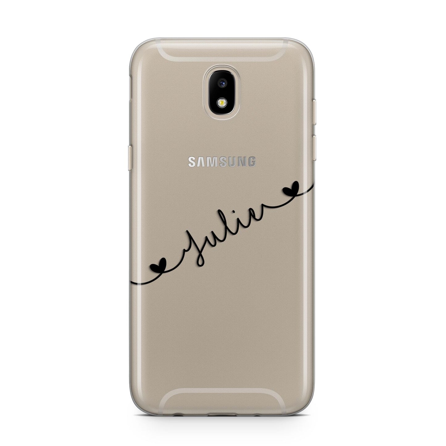 Black Sloped Handwritten Name Samsung J5 2017 Case