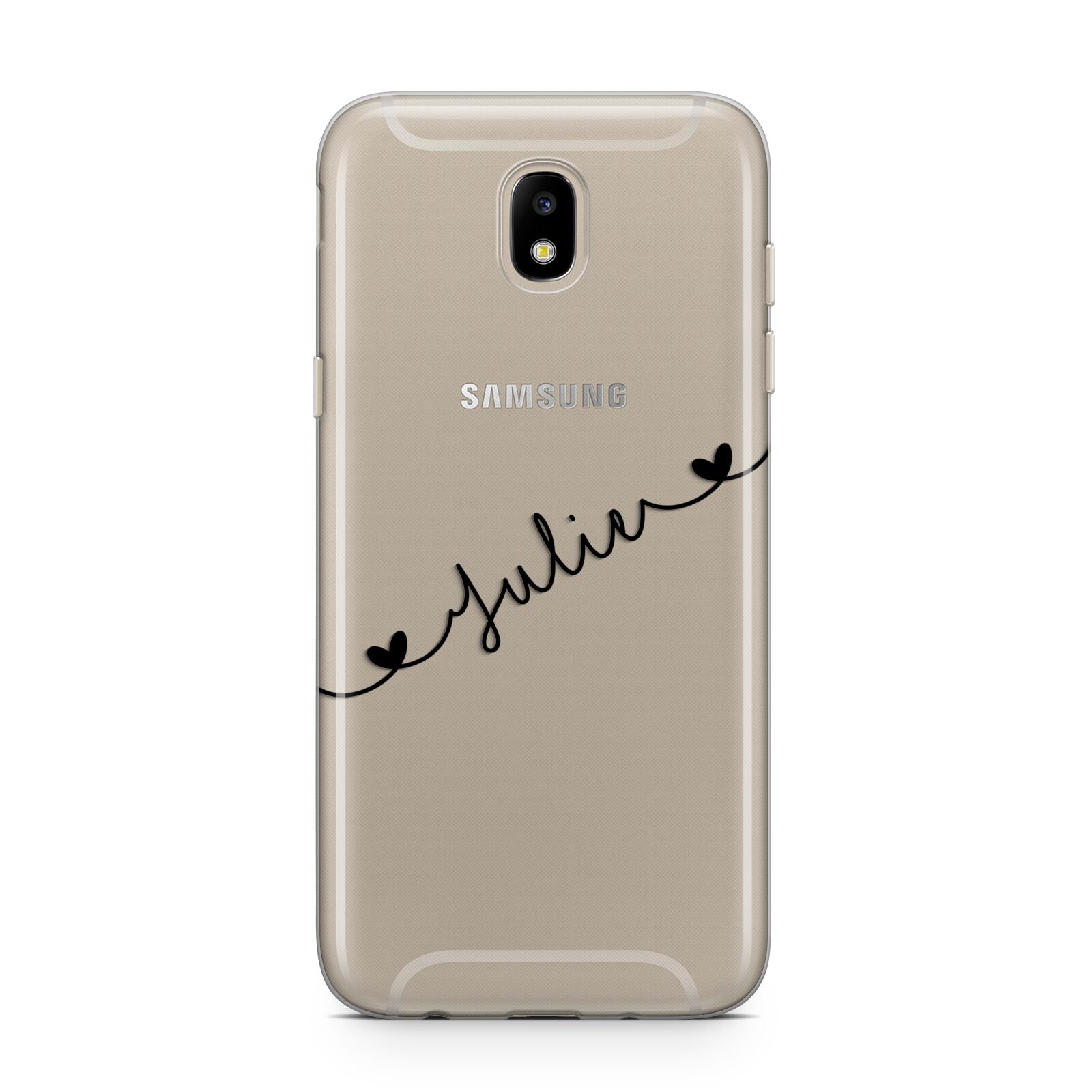 Black Sloped Handwritten Name Samsung J5 2017 Case