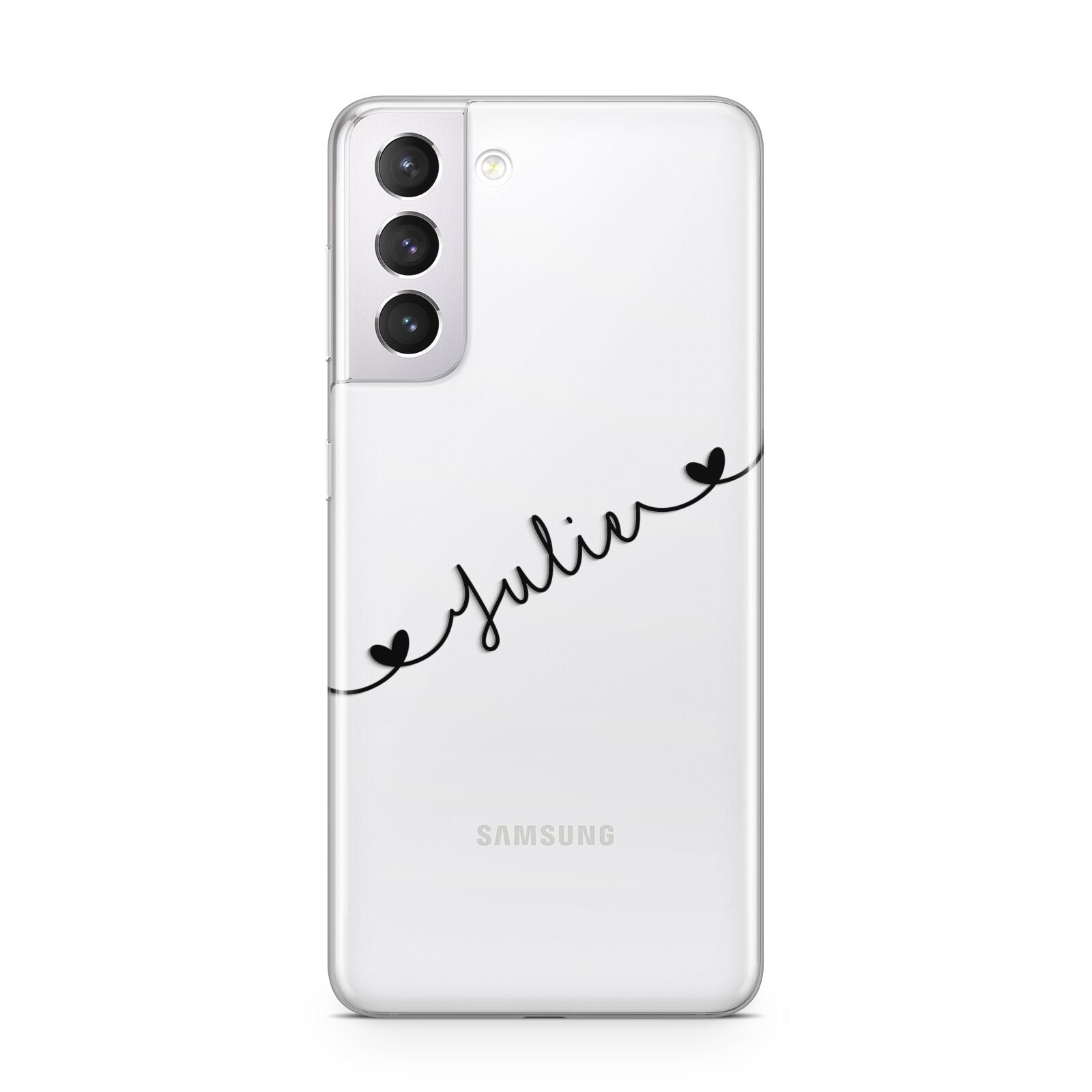 Black Sloped Handwritten Name Samsung S21 Case