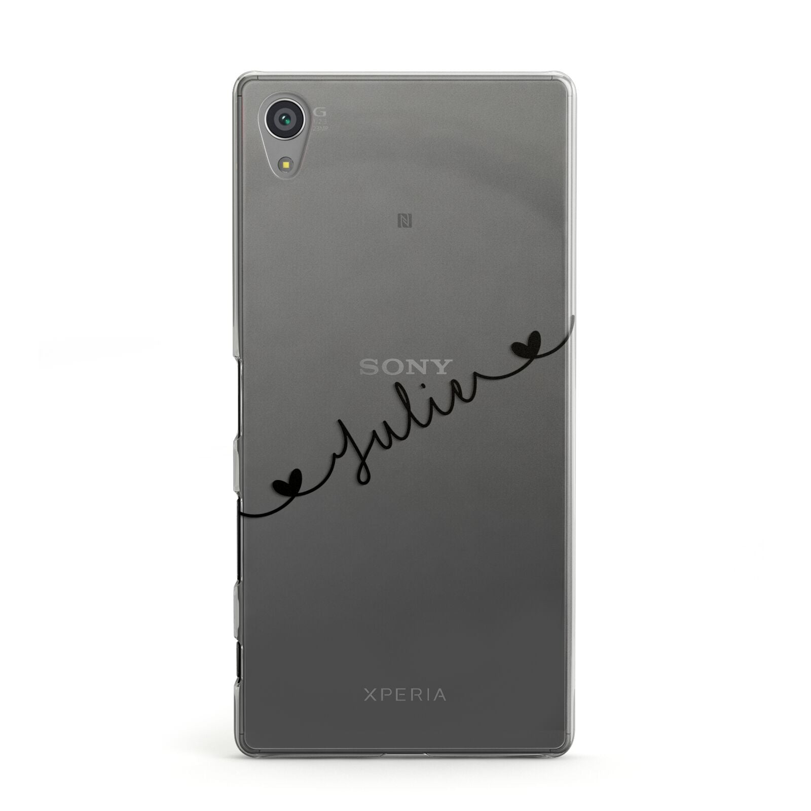 Black Sloped Handwritten Name Sony Xperia Case