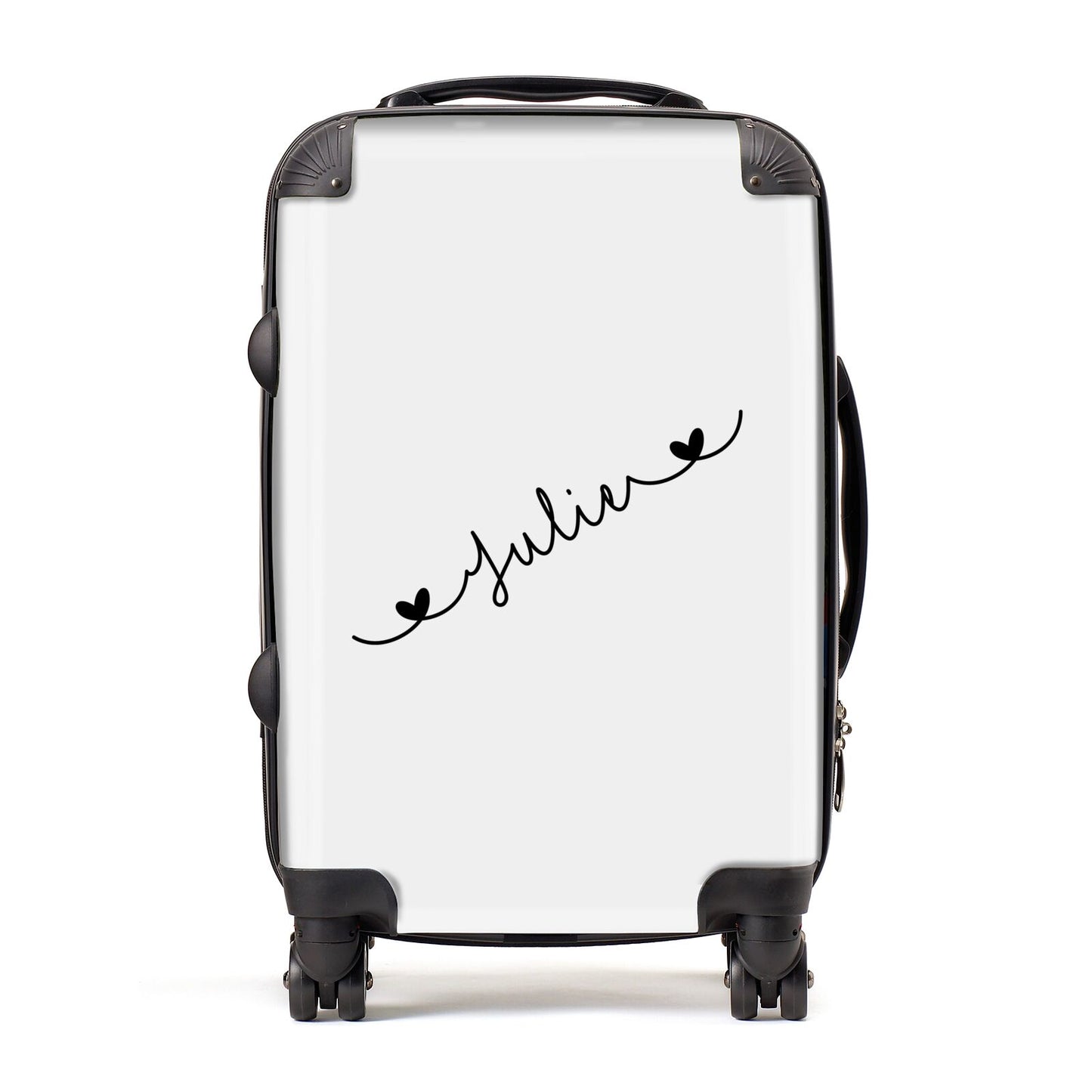 Black Sloped Handwritten Name Suitcase