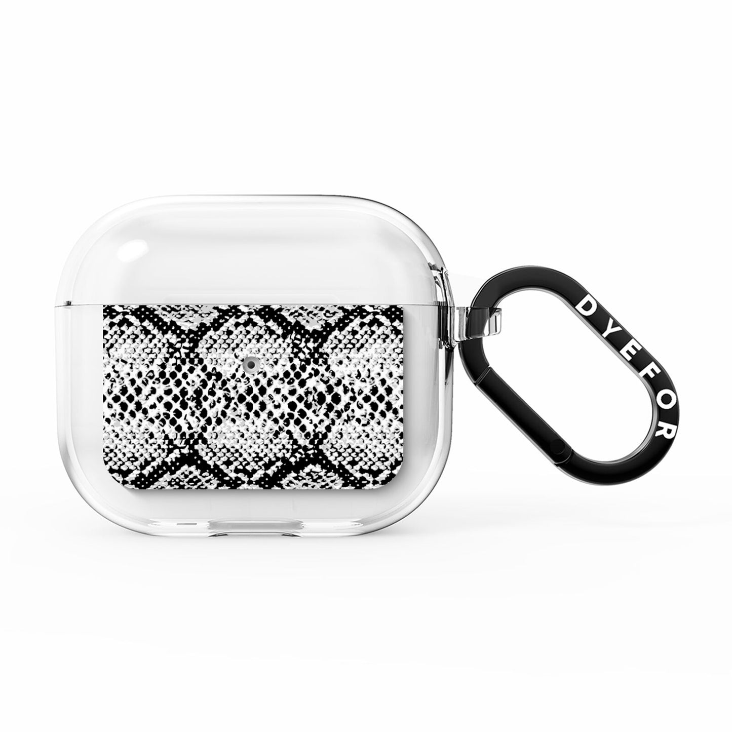 Black Snakeskin AirPods Clear Case 3rd Gen