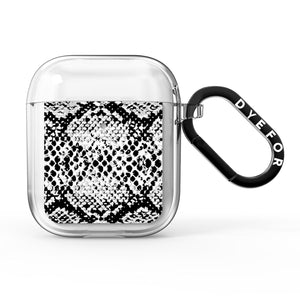 Black Snakeskin AirPods Case