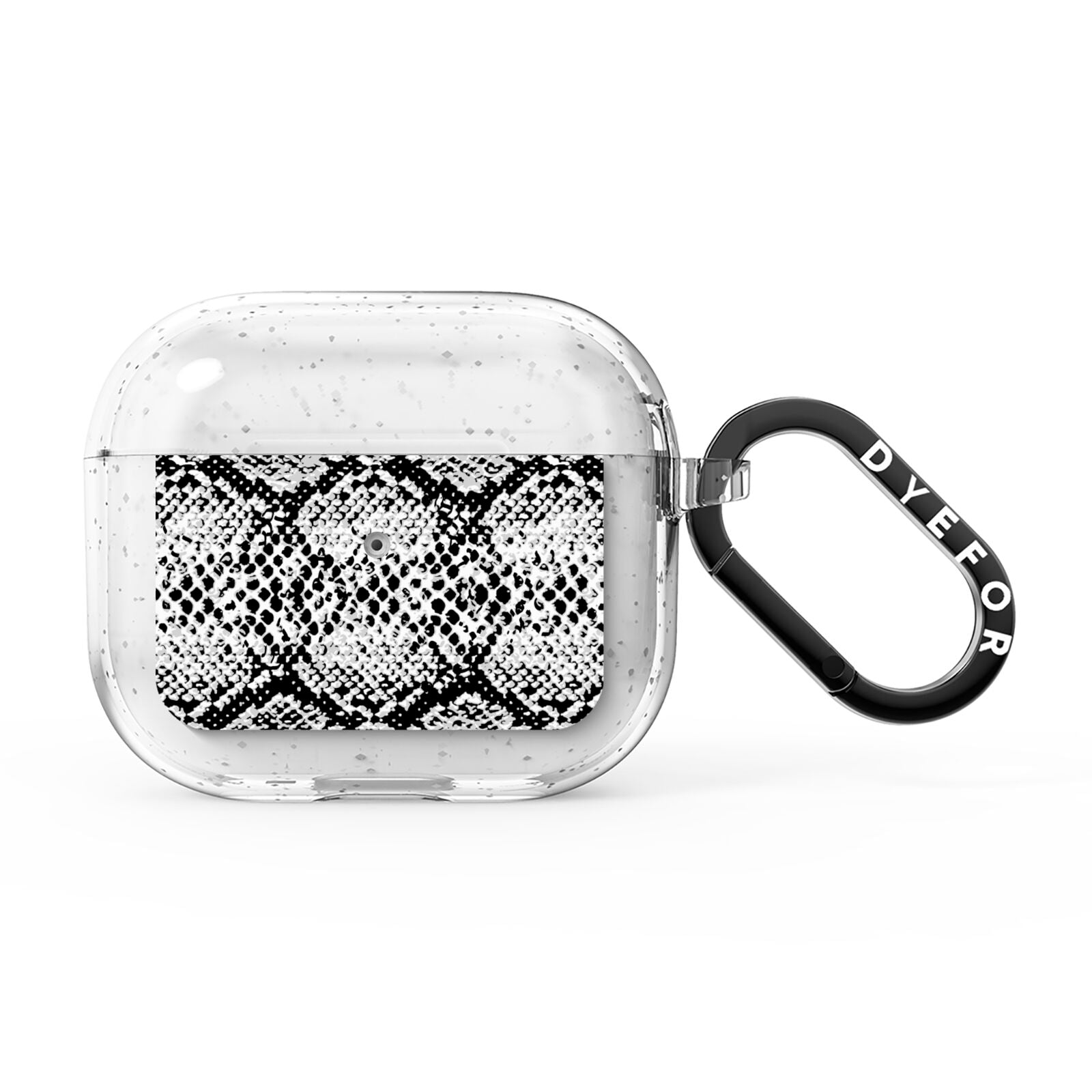 Black Snakeskin AirPods Glitter Case 3rd Gen