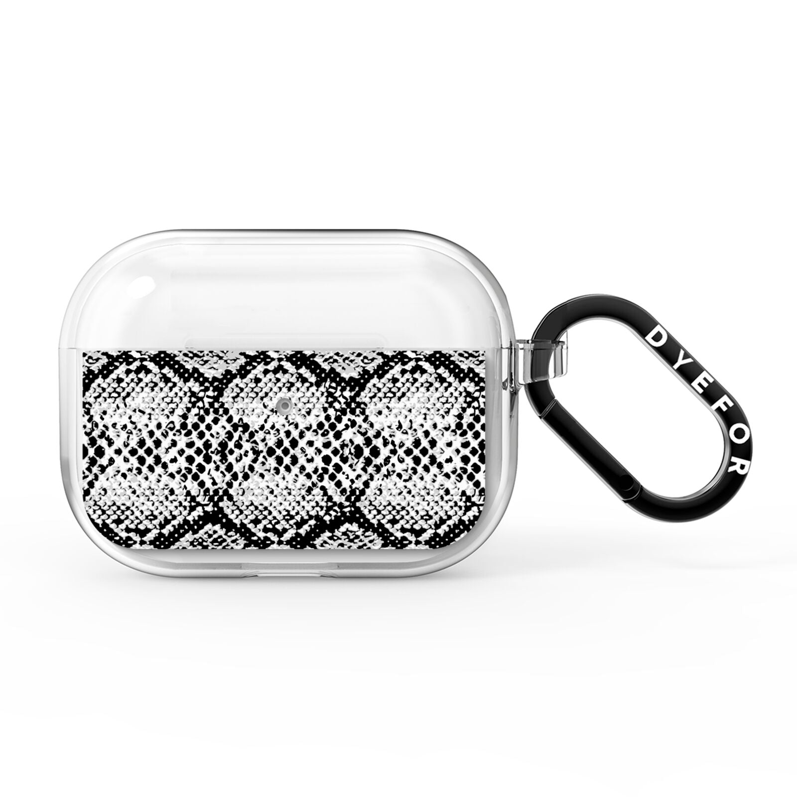 Black Snakeskin AirPods Pro Clear Case