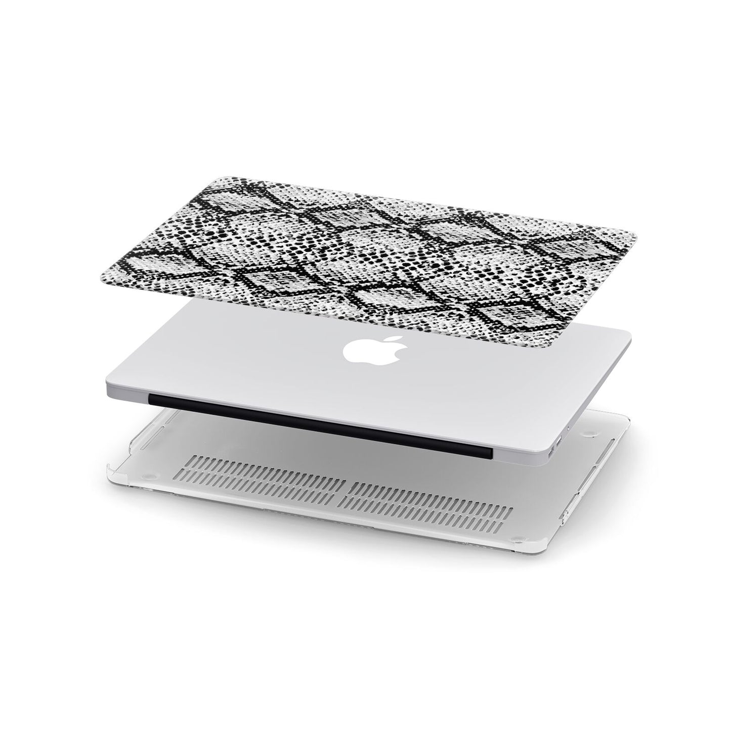 Black Snakeskin Apple MacBook Case in Detail