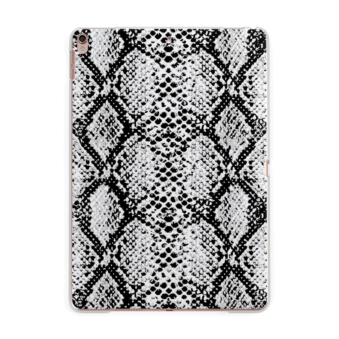 Black Snakeskin Apple iPad Rose Gold Case