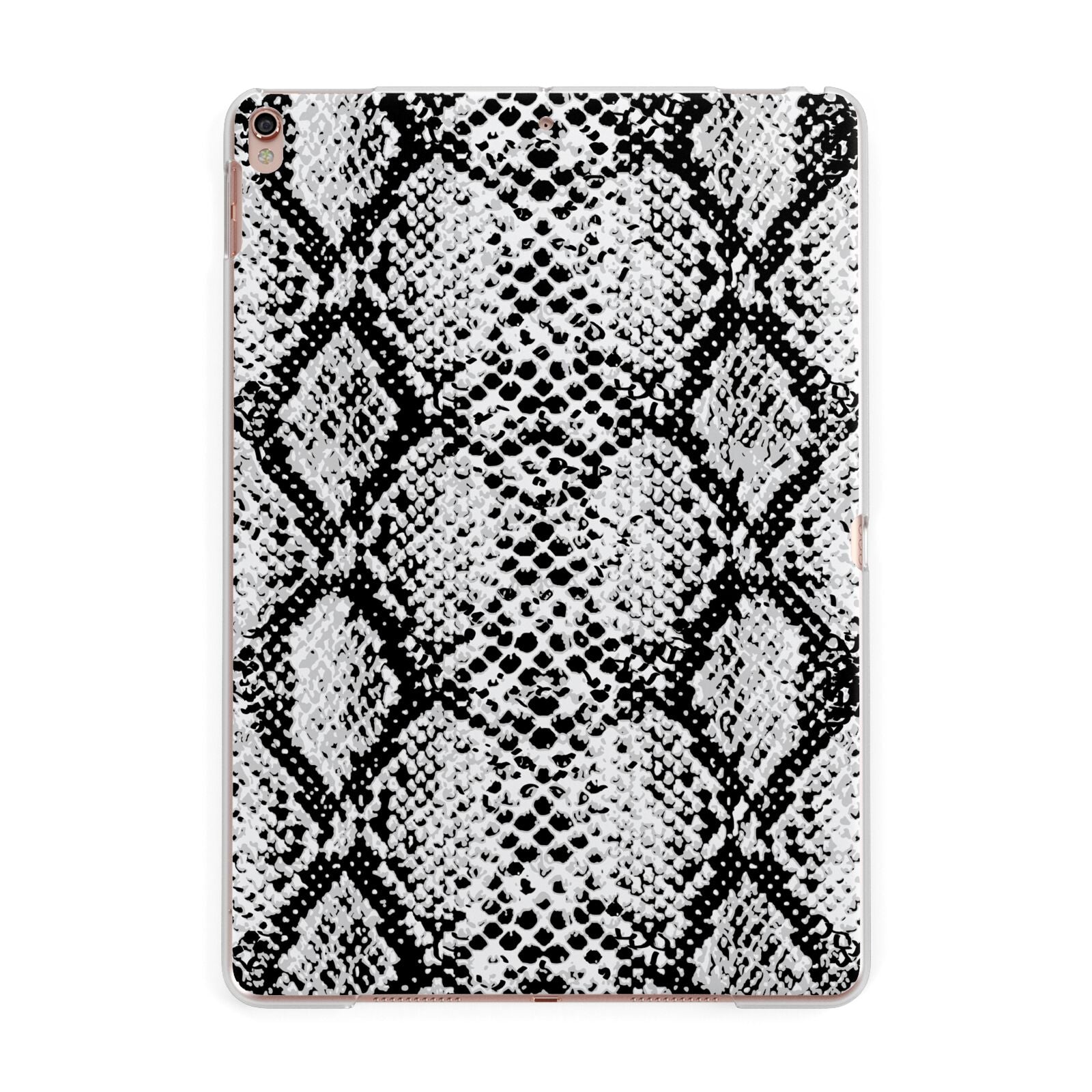 Black Snakeskin Apple iPad Rose Gold Case