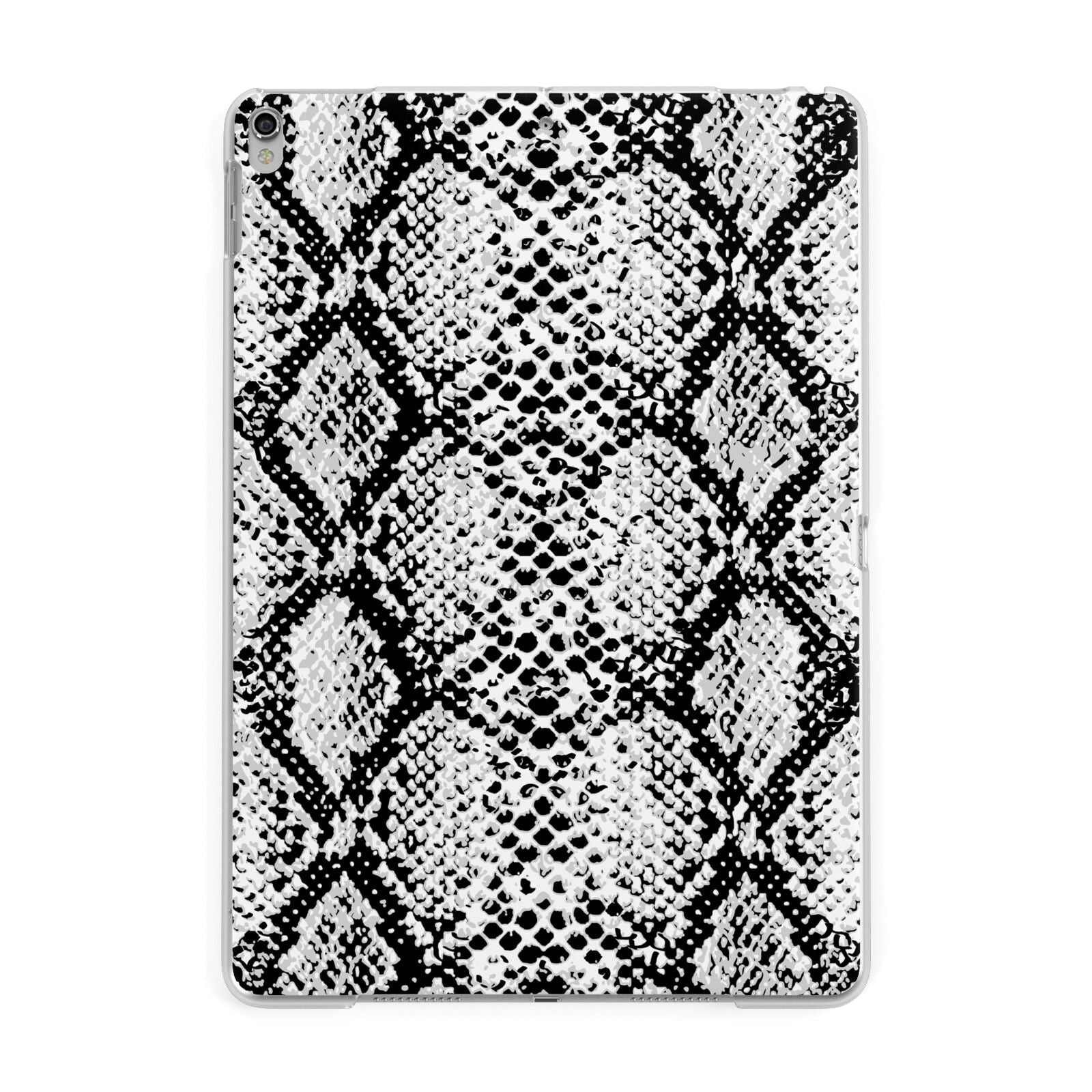 Black Snakeskin Apple iPad Silver Case