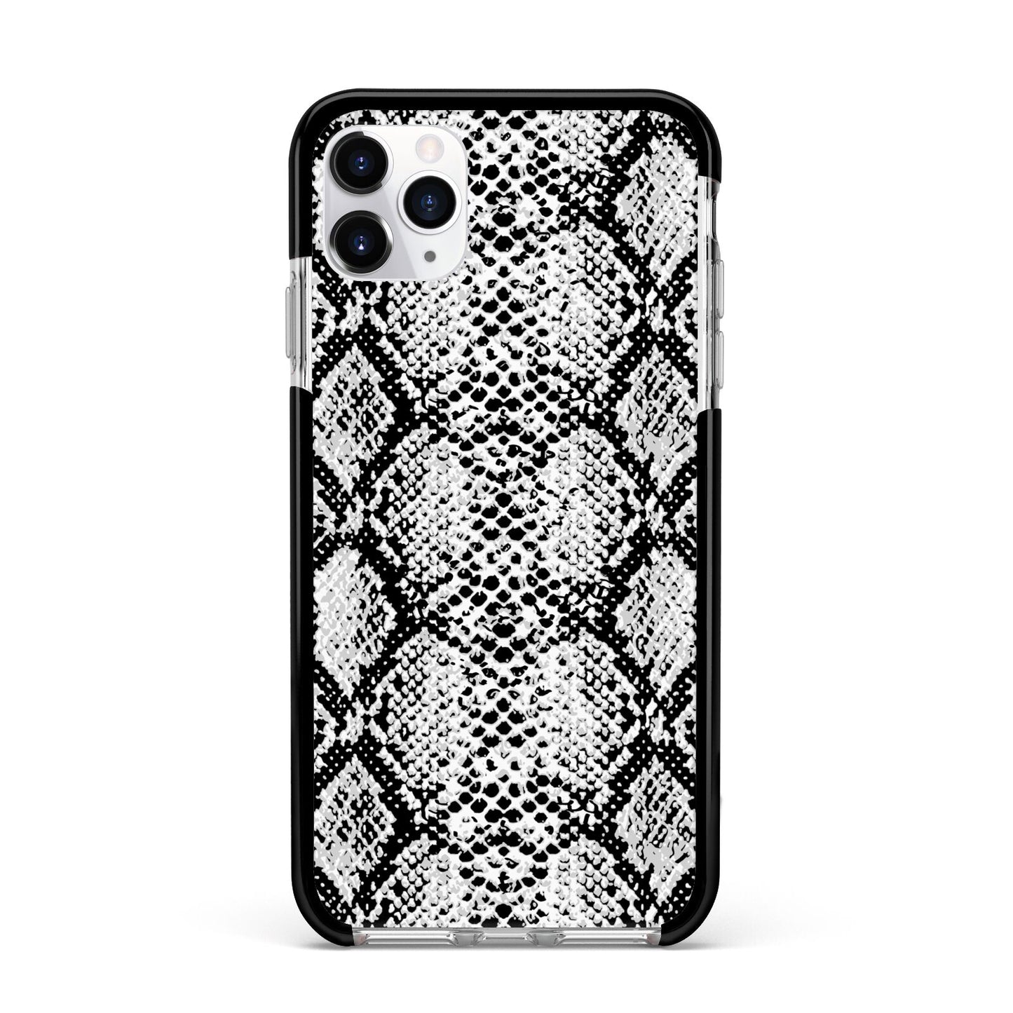 Black Snakeskin Apple iPhone 11 Pro Max in Silver with Black Impact Case