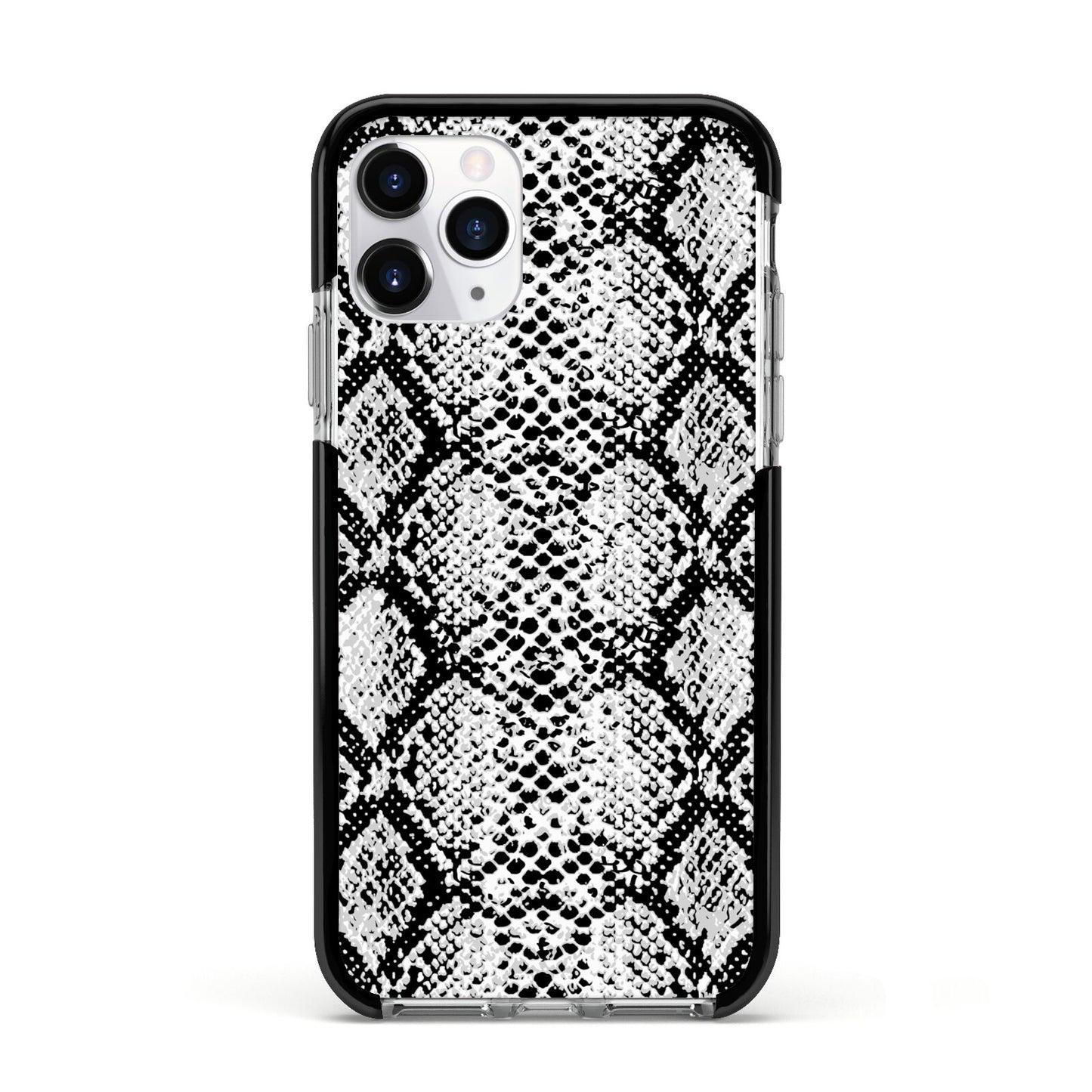 Black Snakeskin Apple iPhone 11 Pro in Silver with Black Impact Case