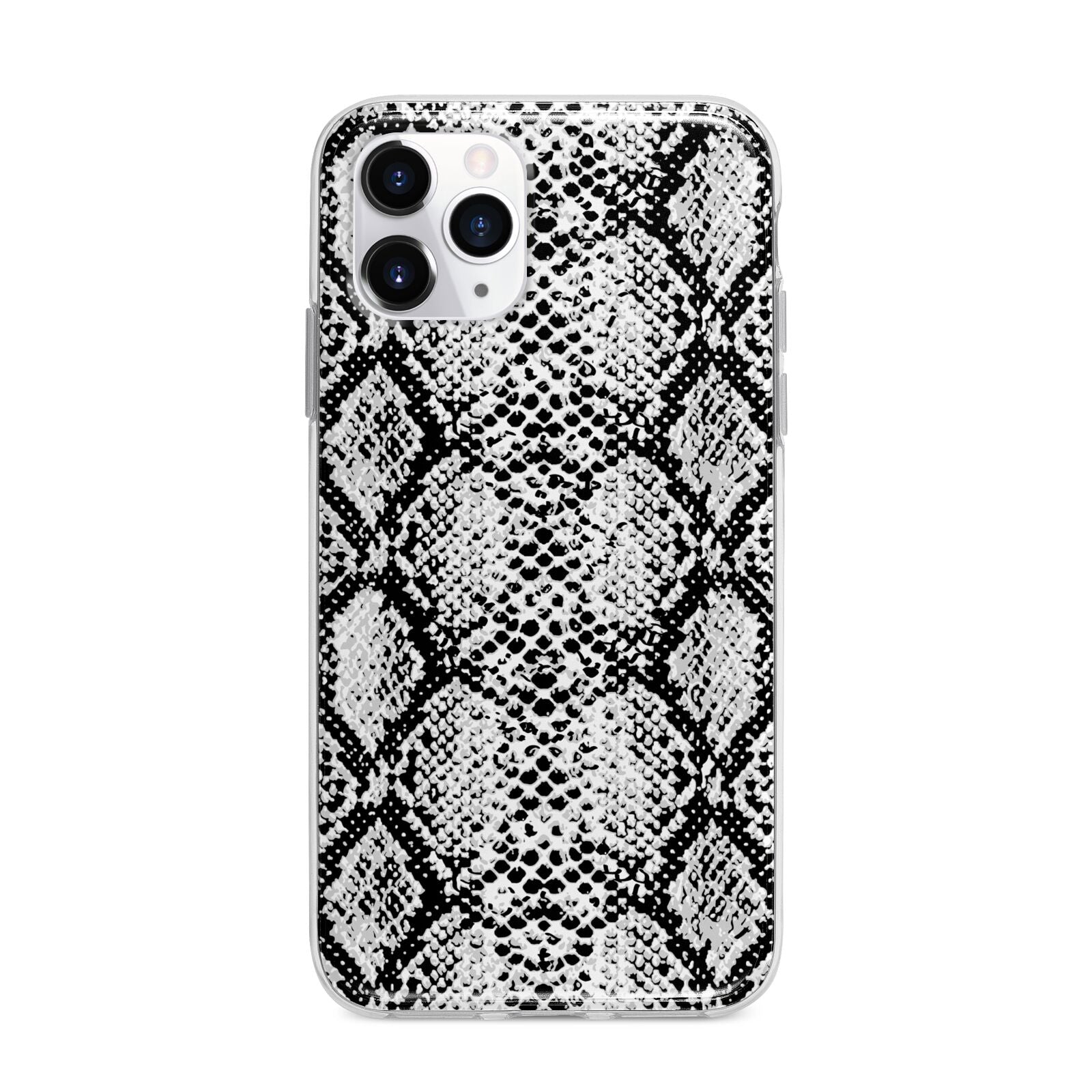 Black Snakeskin Apple iPhone 11 Pro in Silver with Bumper Case