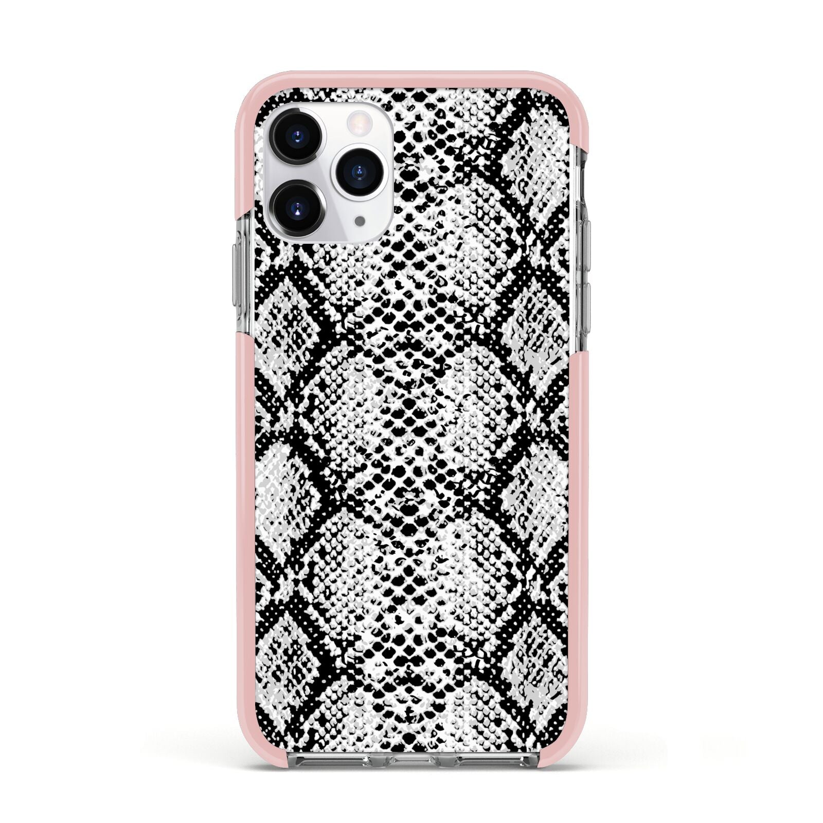 Black Snakeskin Apple iPhone 11 Pro in Silver with Pink Impact Case