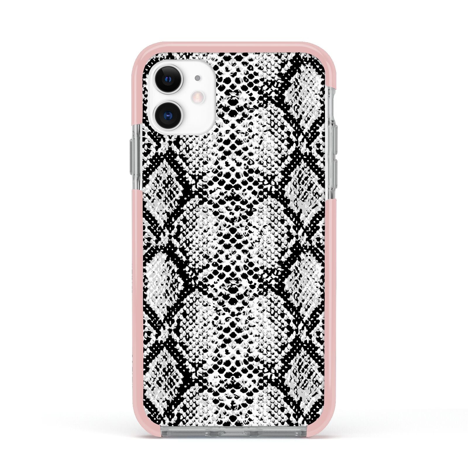 Black Snakeskin Apple iPhone 11 in White with Pink Impact Case