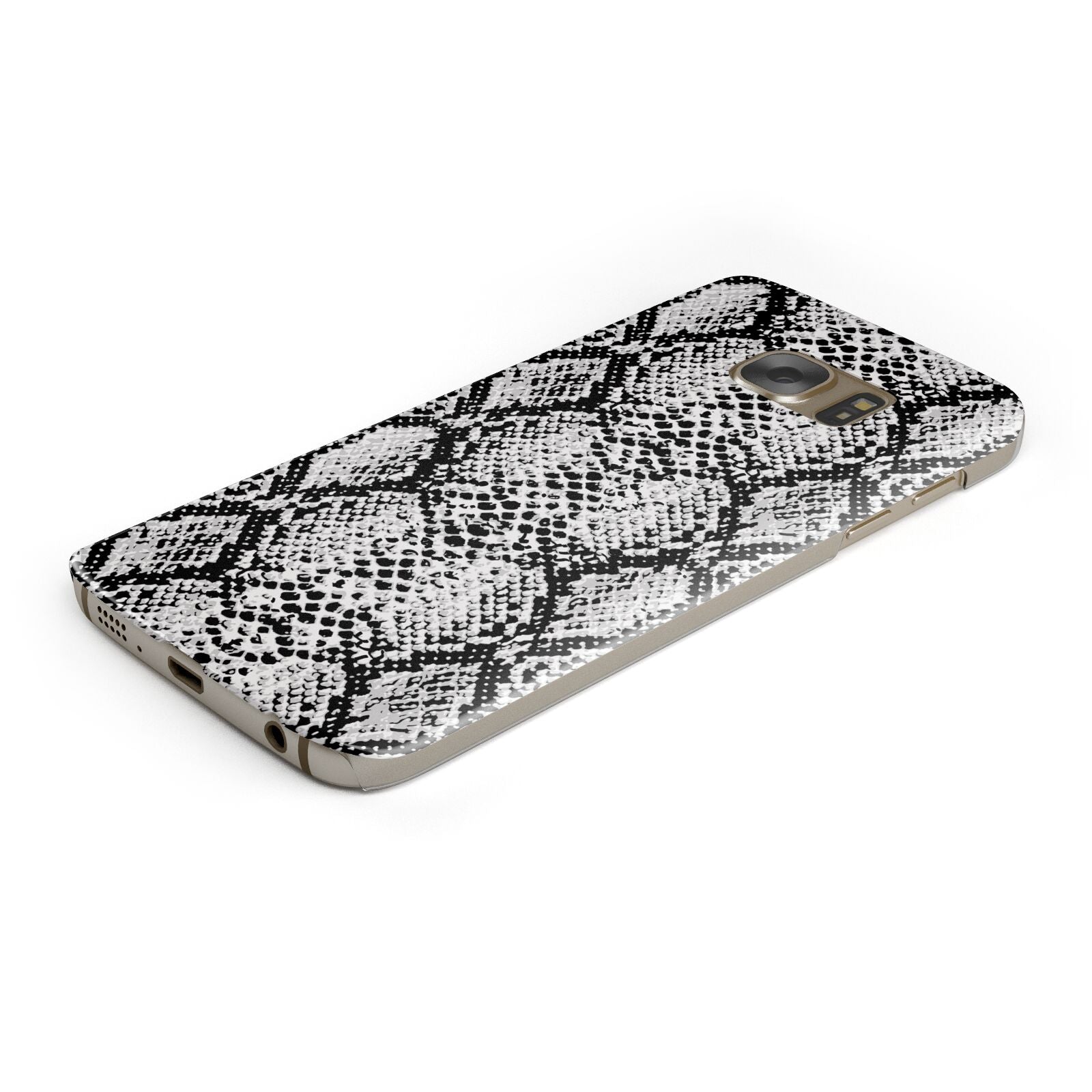 Black Snakeskin Protective Samsung Galaxy Case Angled Image