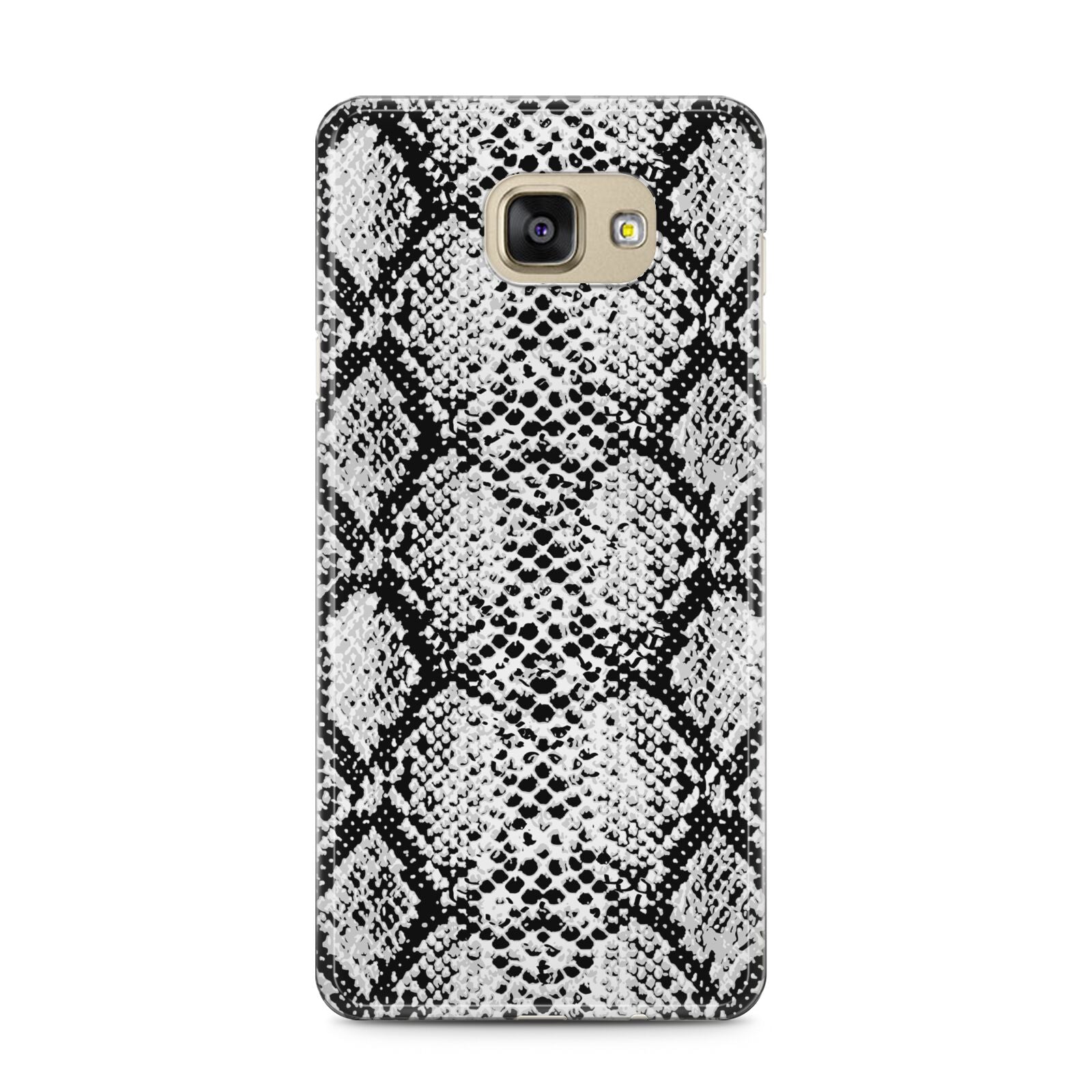 Black Snakeskin Samsung Galaxy A5 2016 Case on gold phone