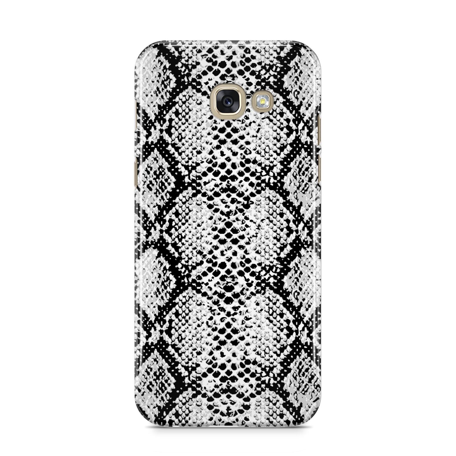 Black Snakeskin Samsung Galaxy A5 2017 Case on gold phone