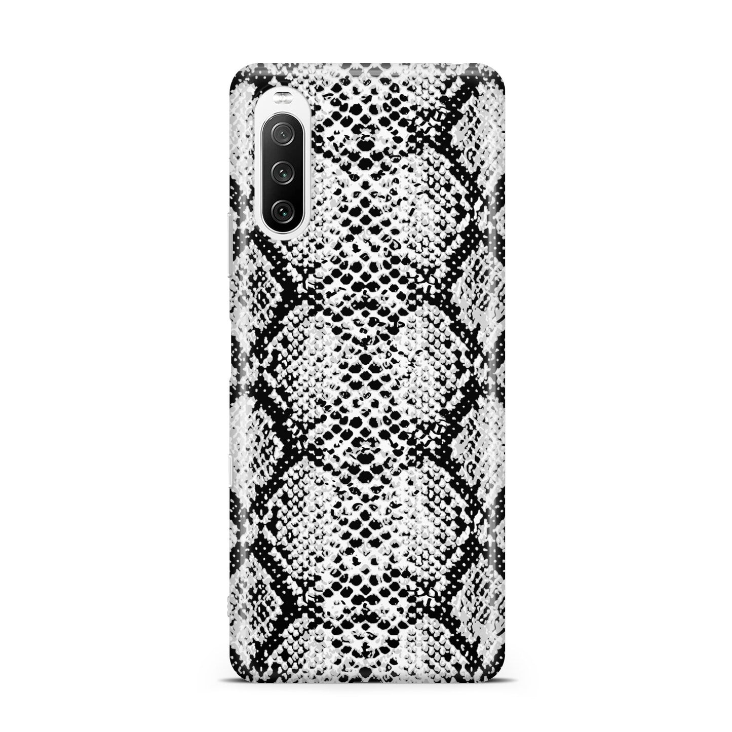 Black Snakeskin Sony Xperia 10 III Case