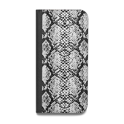 Black Snakeskin Vegan Leather Flip iPhone Case