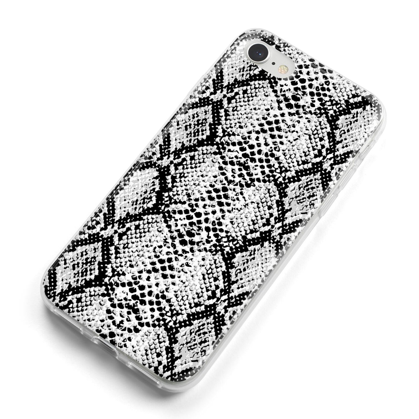 Black Snakeskin iPhone 8 Bumper Case on Silver iPhone Alternative Image