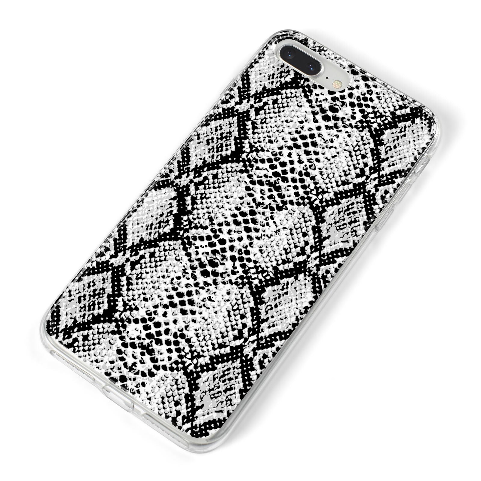 Black Snakeskin iPhone 8 Plus Bumper Case on Silver iPhone Alternative Image