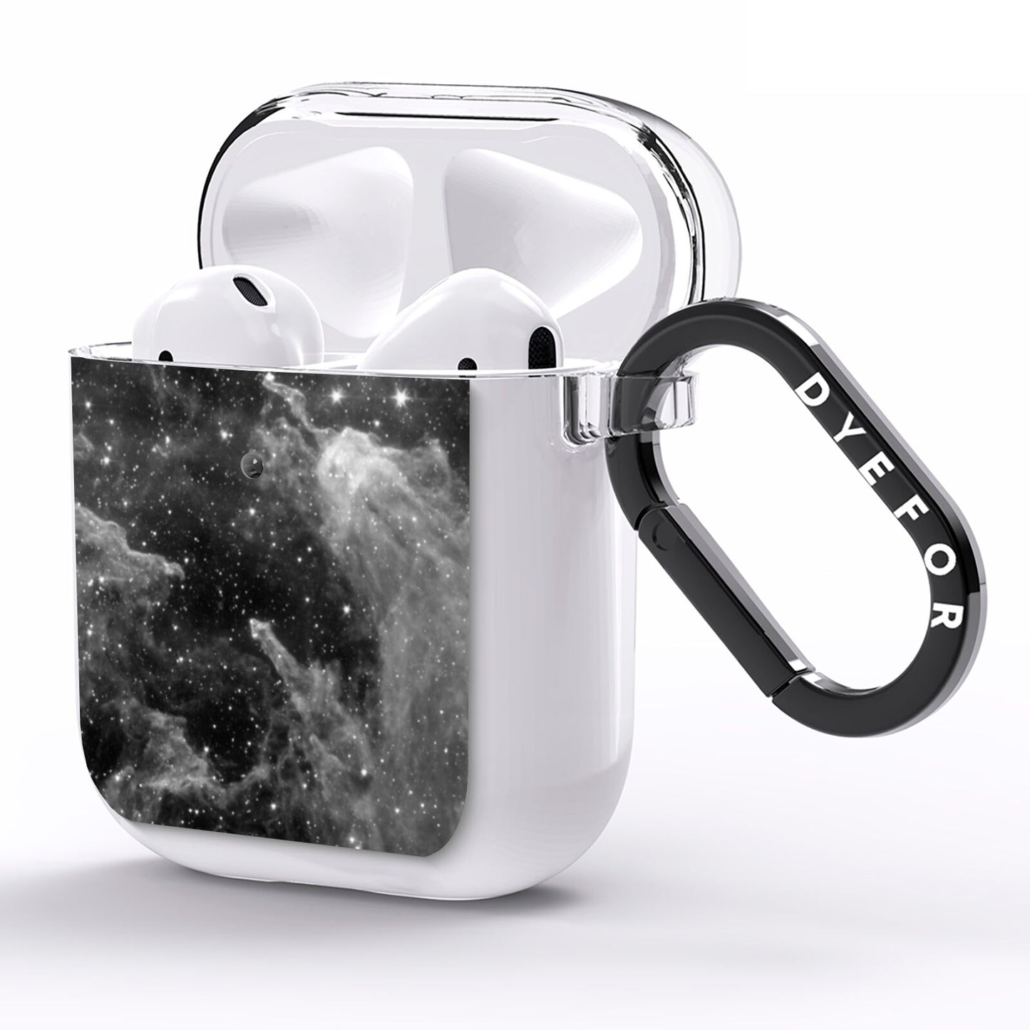 Black Space AirPods Clear Case Side Image