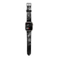 Black Space Apple Watch Strap Size 38mm with Silver Hardware