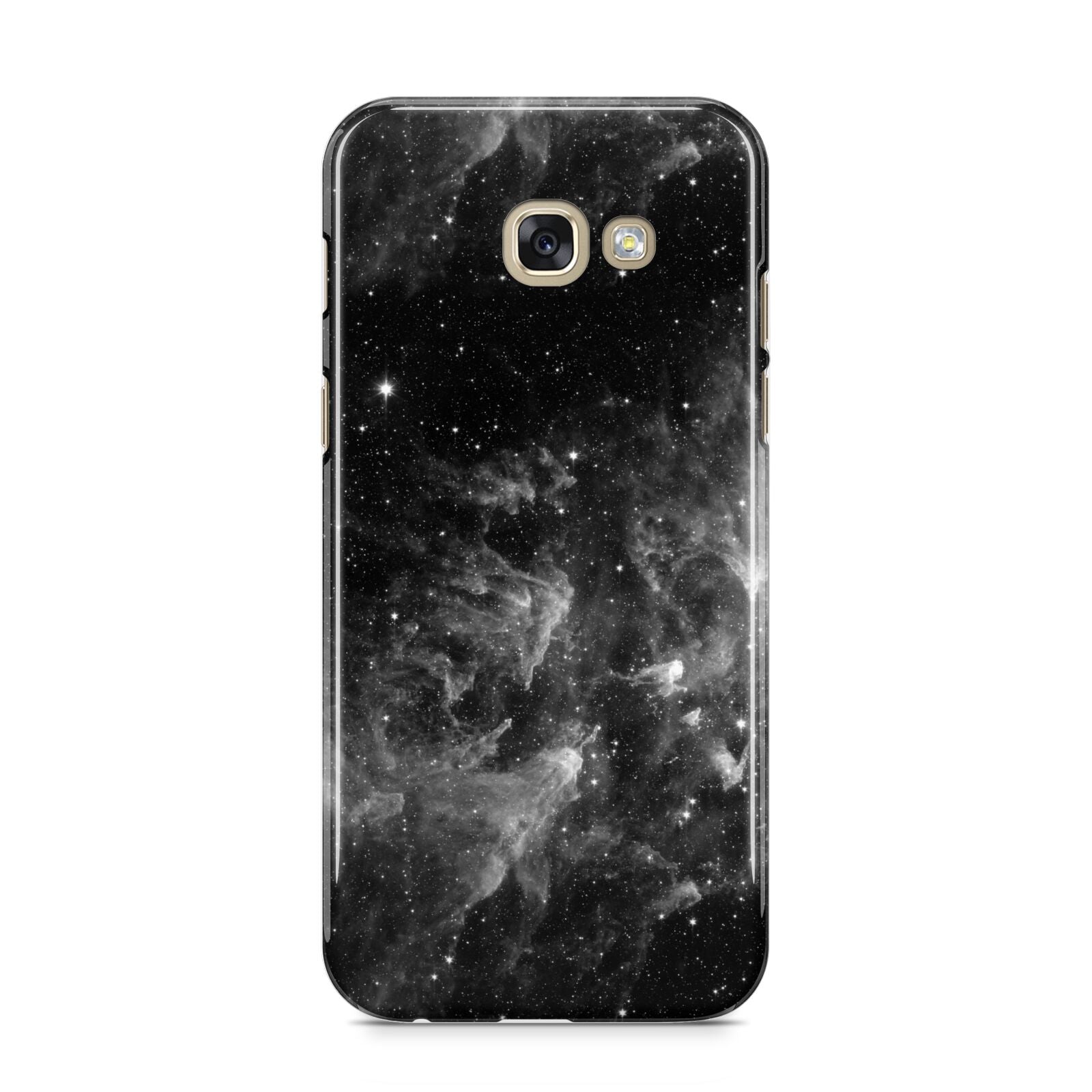 Black Space Samsung Galaxy A5 2017 Case on gold phone