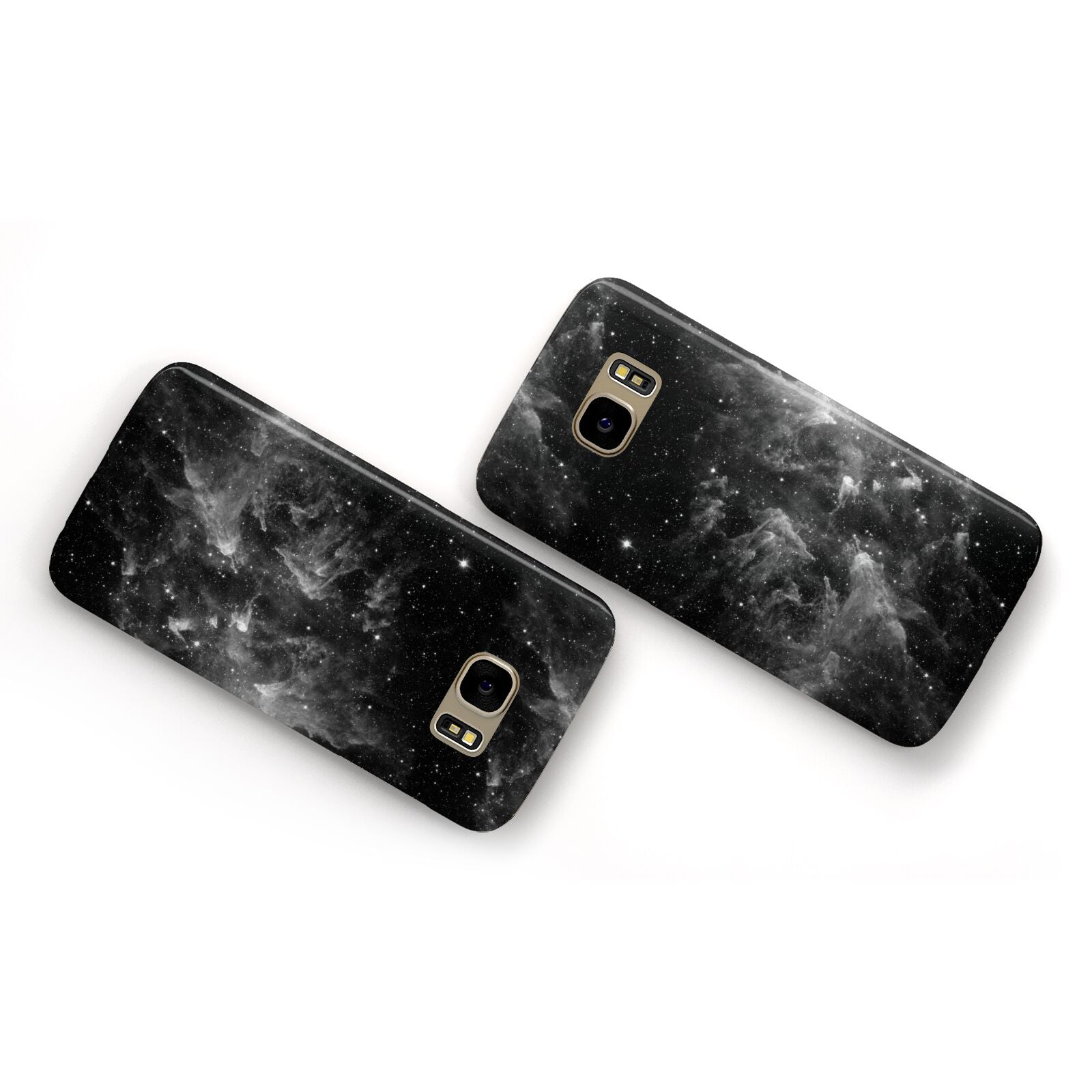 Black Space Samsung Galaxy Case Flat Overview