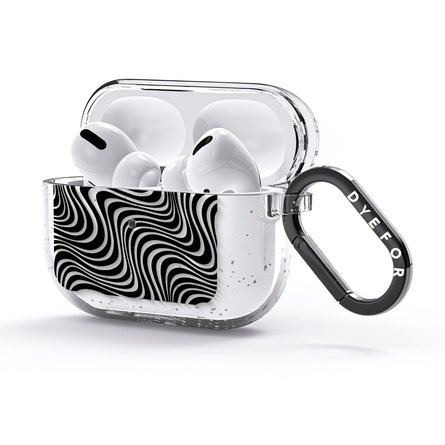 Black Wave AirPods Glitter Case 3rd Gen Side Image