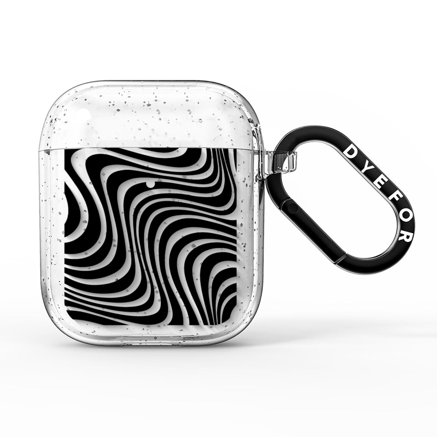 Black Wave AirPods Glitter Case