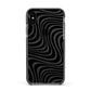 Black Wave Apple iPhone Xs Impact Case Black Edge on Black Phone