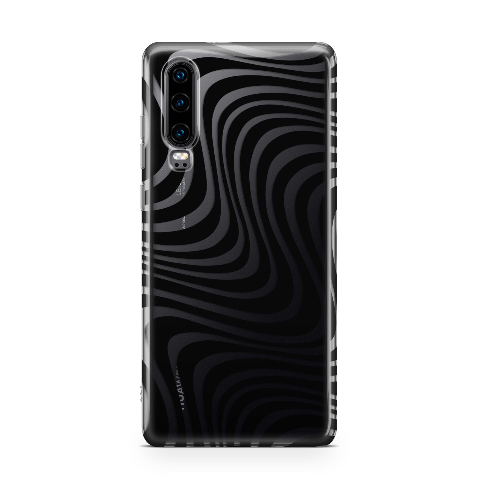 Black Wave Huawei P30 Phone Case