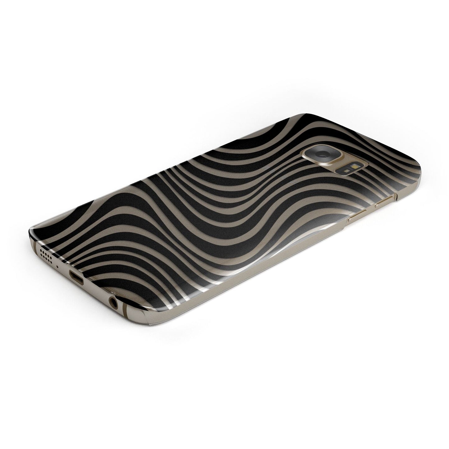 Black Wave Samsung Galaxy Case Bottom Cutout