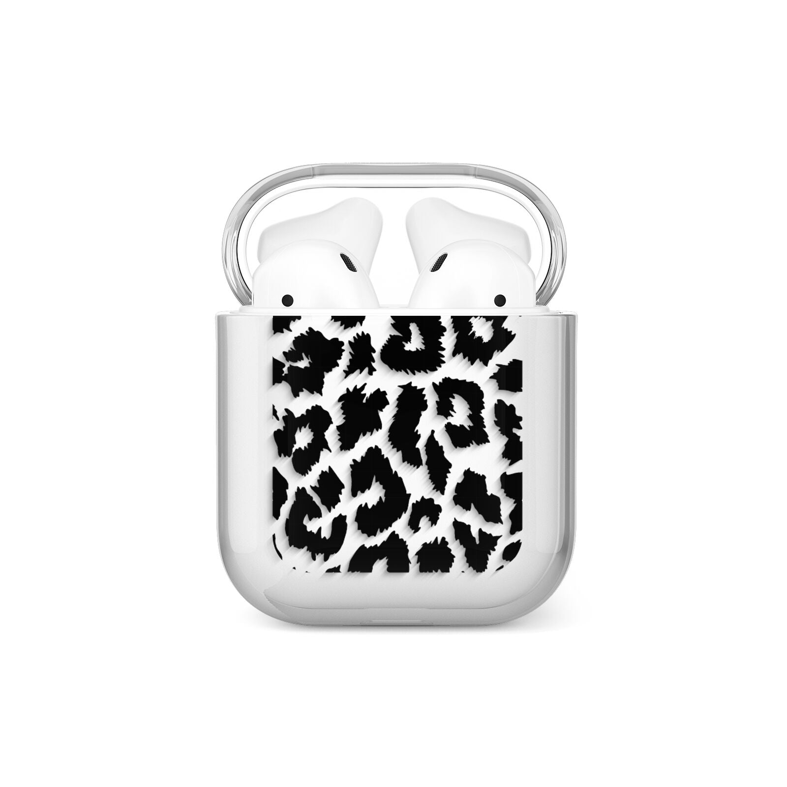 Black White Leopard Print AirPods Case