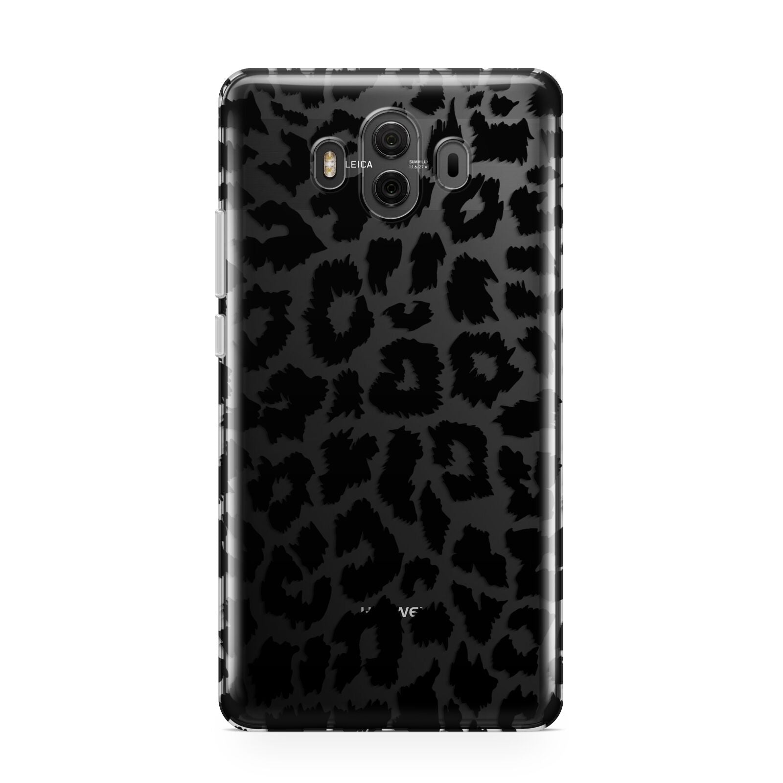 Black White Leopard Print Huawei Mate 10 Protective Phone Case