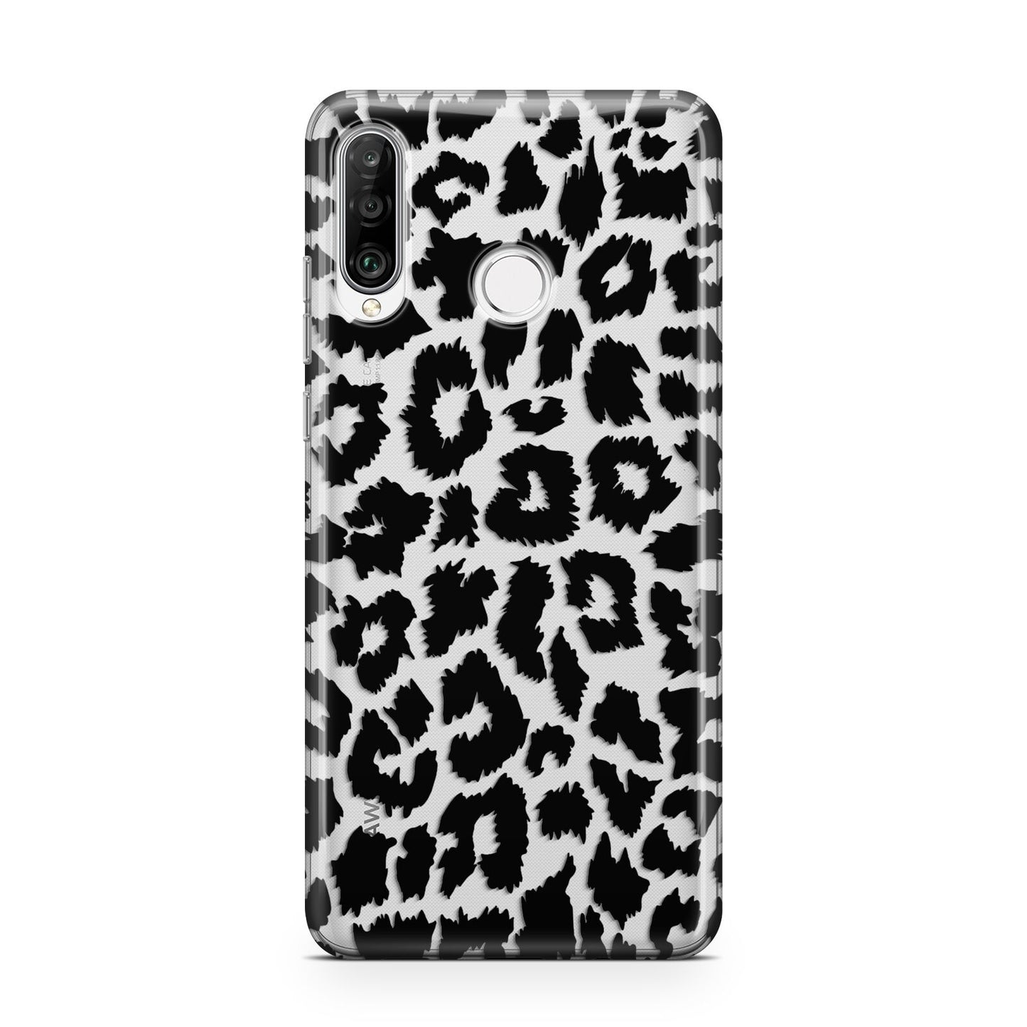 Black White Leopard Print Huawei P30 Lite Phone Case