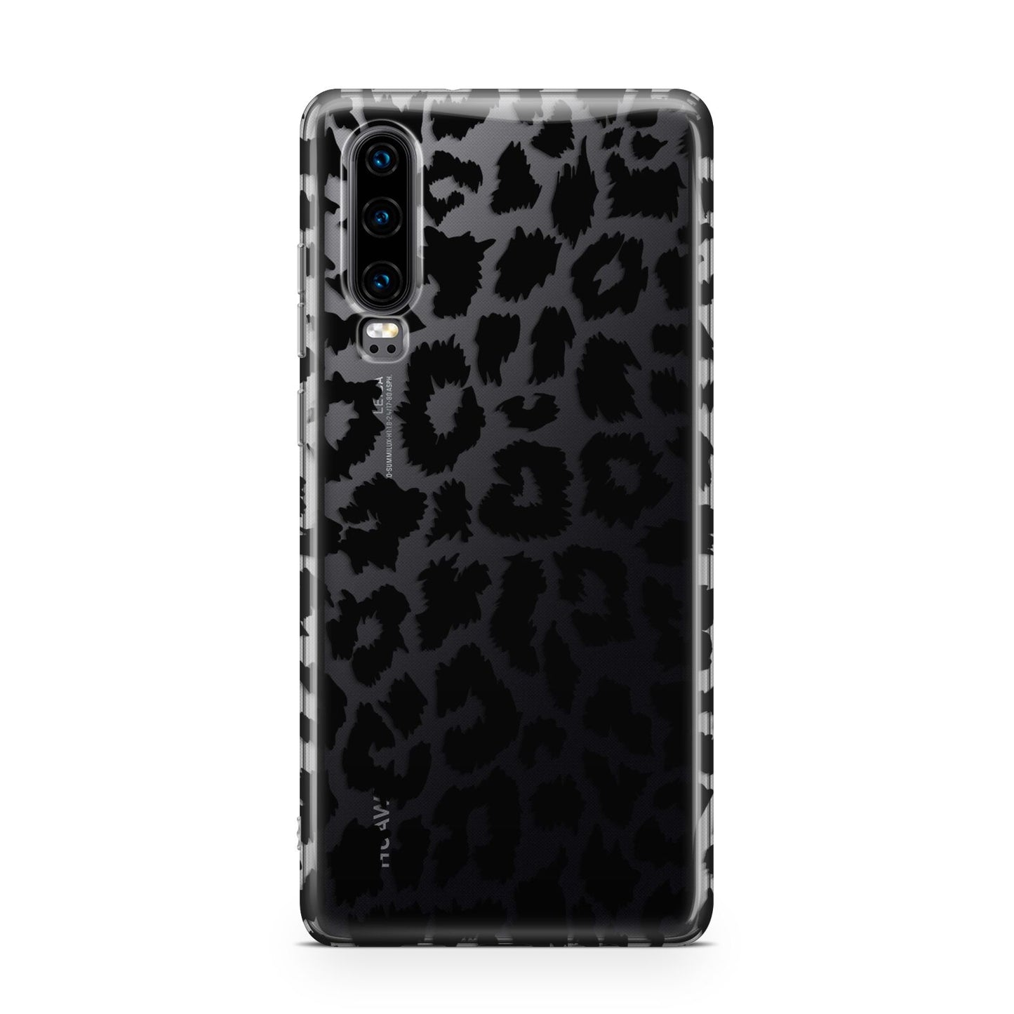 Black White Leopard Print Huawei P30 Phone Case