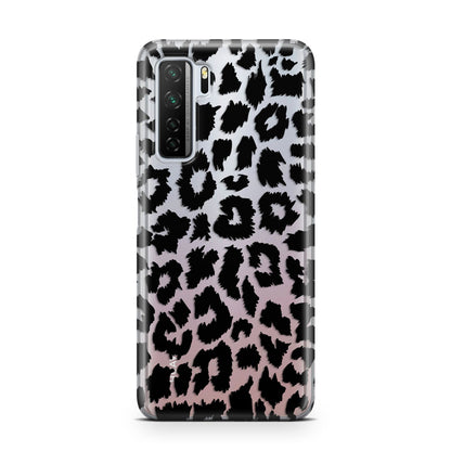 Black White Leopard Print Huawei P40 Lite 5G Phone Case