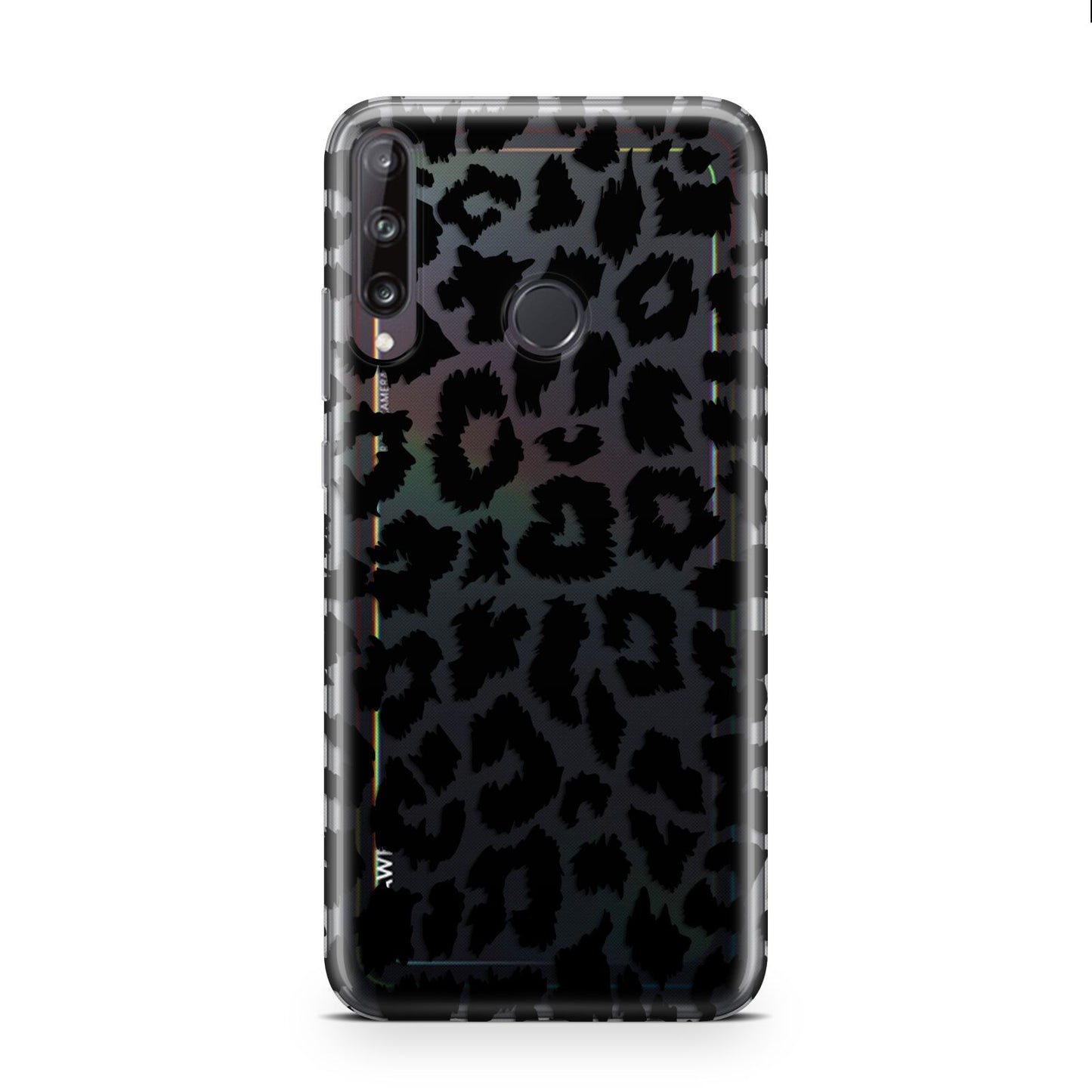 Black White Leopard Print Huawei P40 Lite E Phone Case