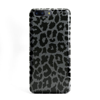 Black White Leopard Print OnePlus Case