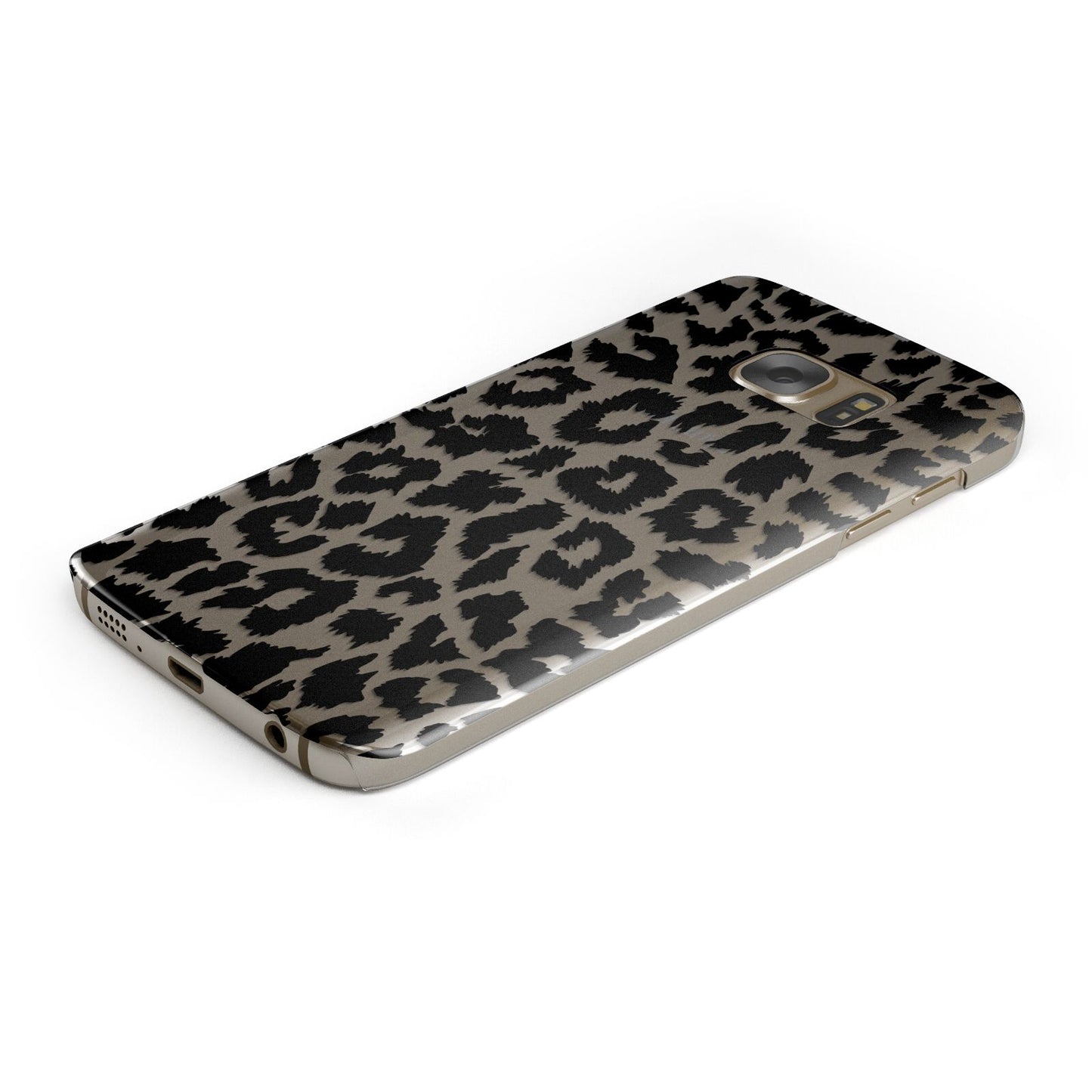 Black White Leopard Print Samsung Galaxy Case Bottom Cutout