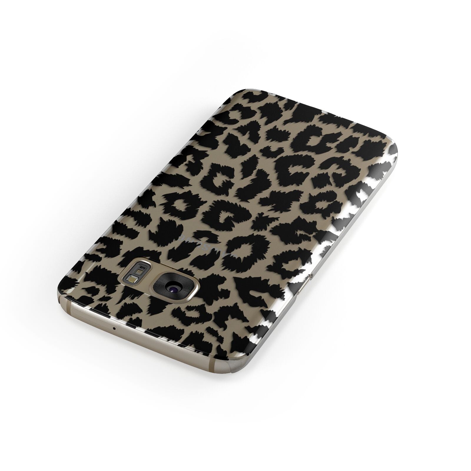 Black White Leopard Print Samsung Galaxy Case Front Close Up