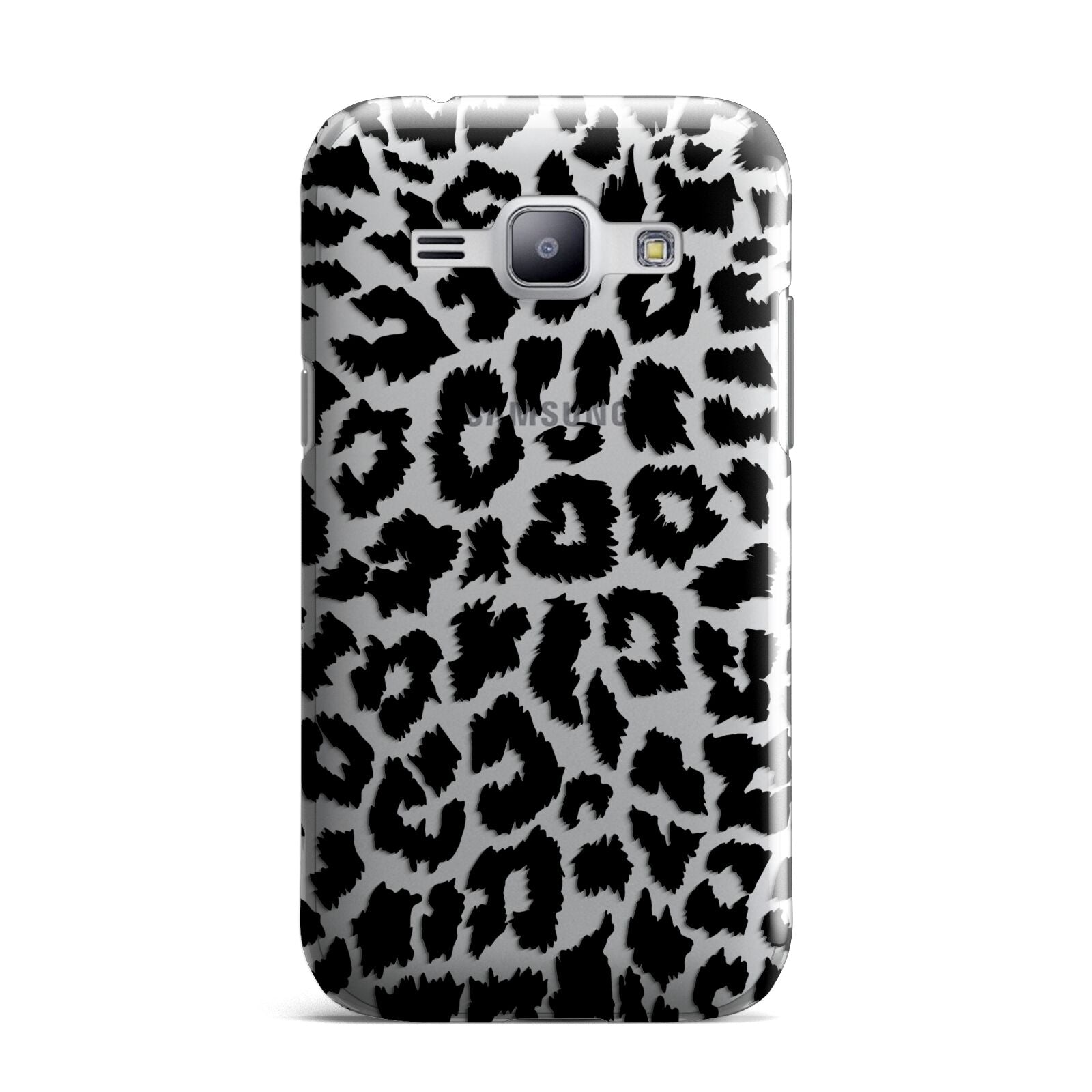 Black White Leopard Print Samsung Galaxy J1 2015 Case