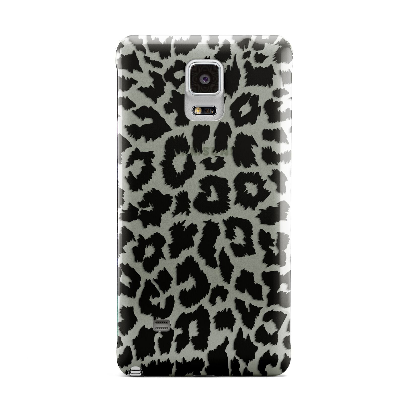 Black White Leopard Print Samsung Galaxy Note 4 Case