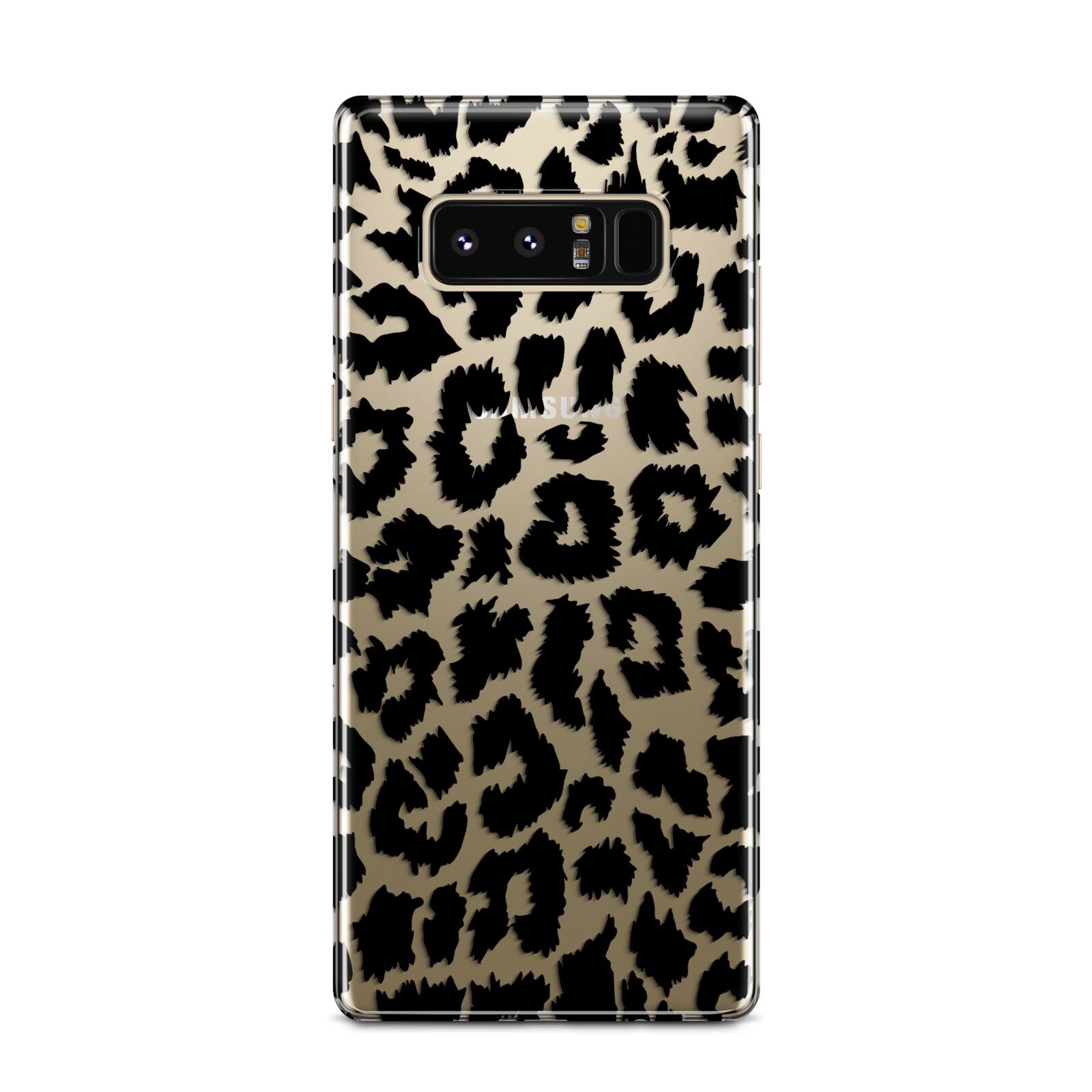 Black White Leopard Print Samsung Galaxy Note 8 Case