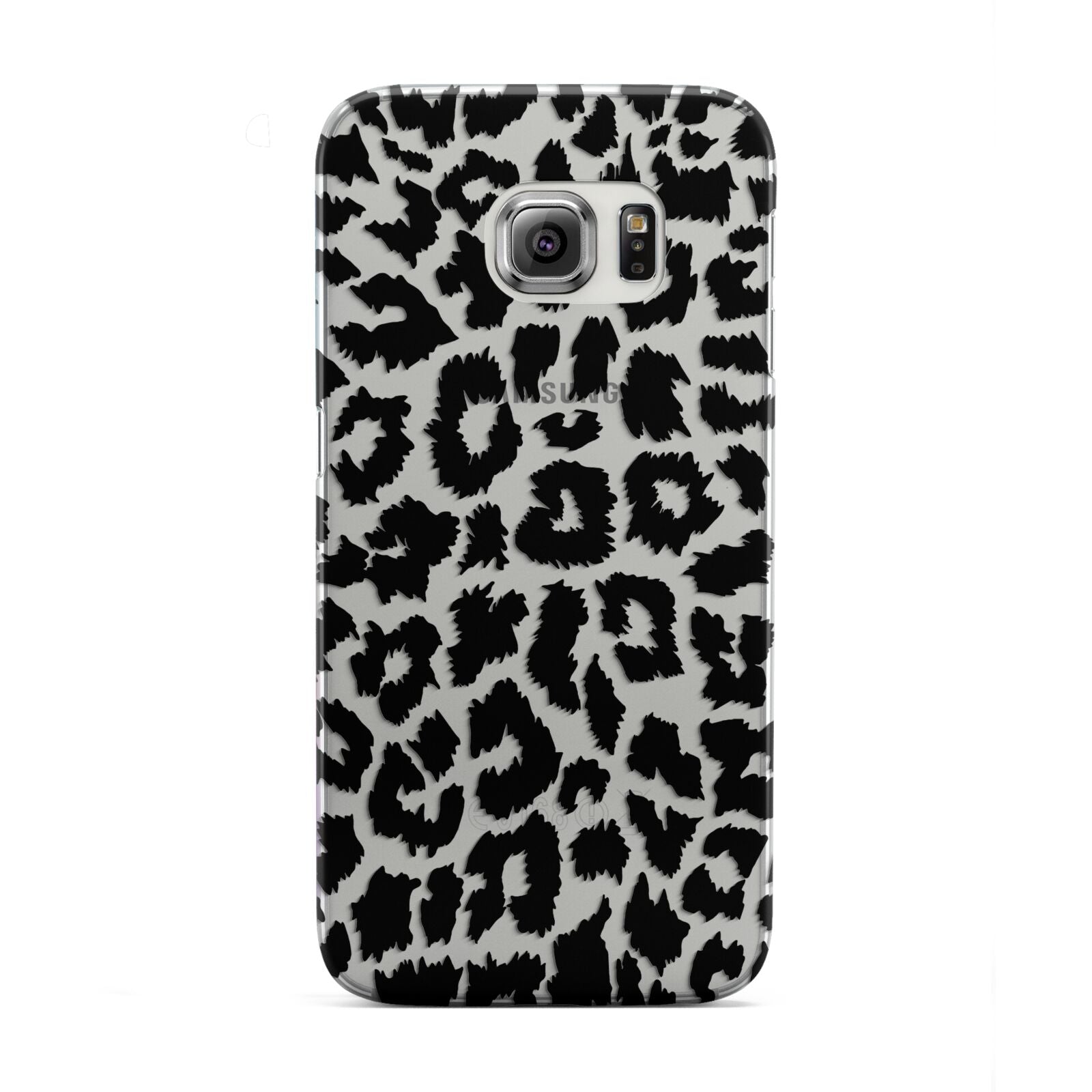 Black White Leopard Print Samsung Galaxy S6 Edge Case