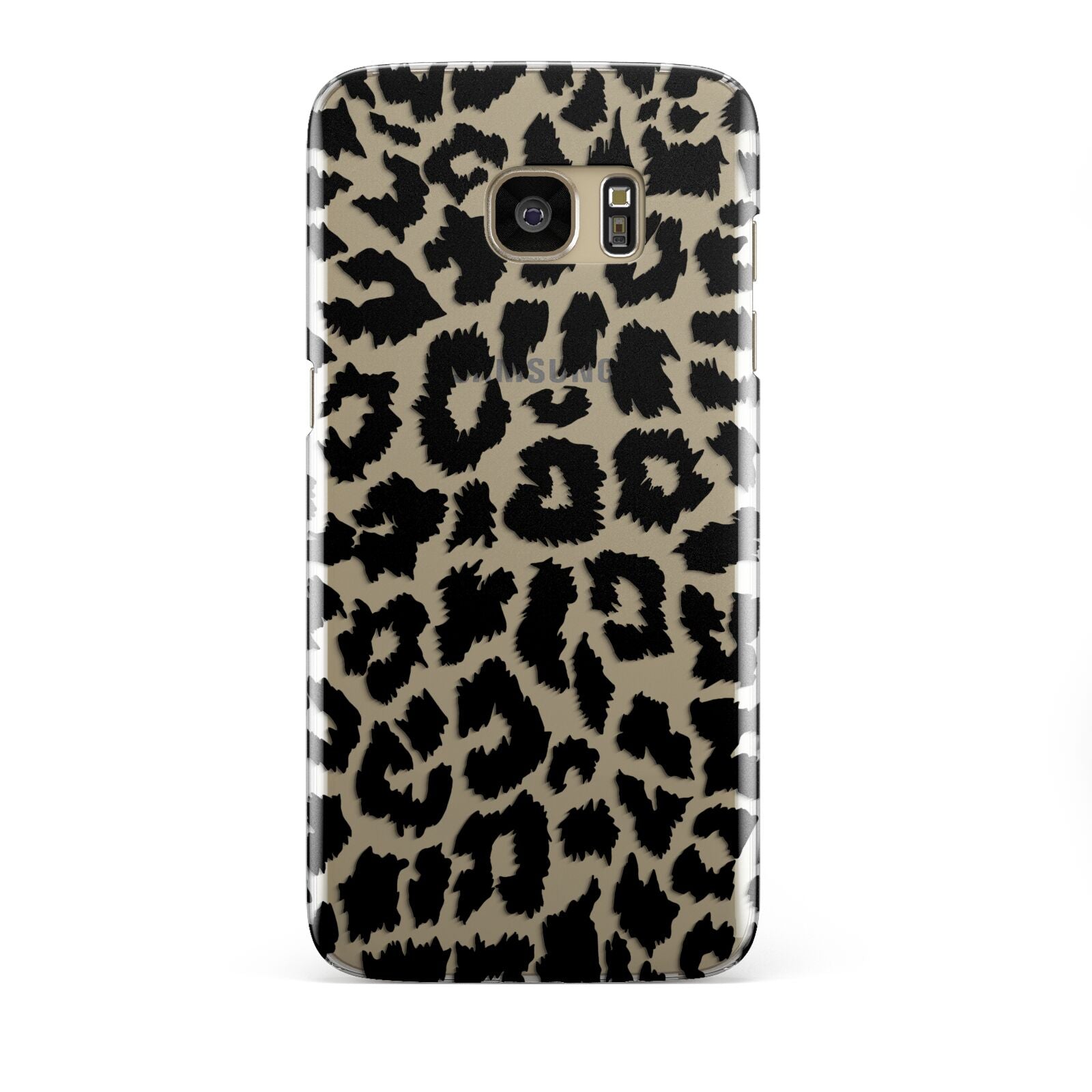 Black White Leopard Print Samsung Galaxy S7 Edge Case