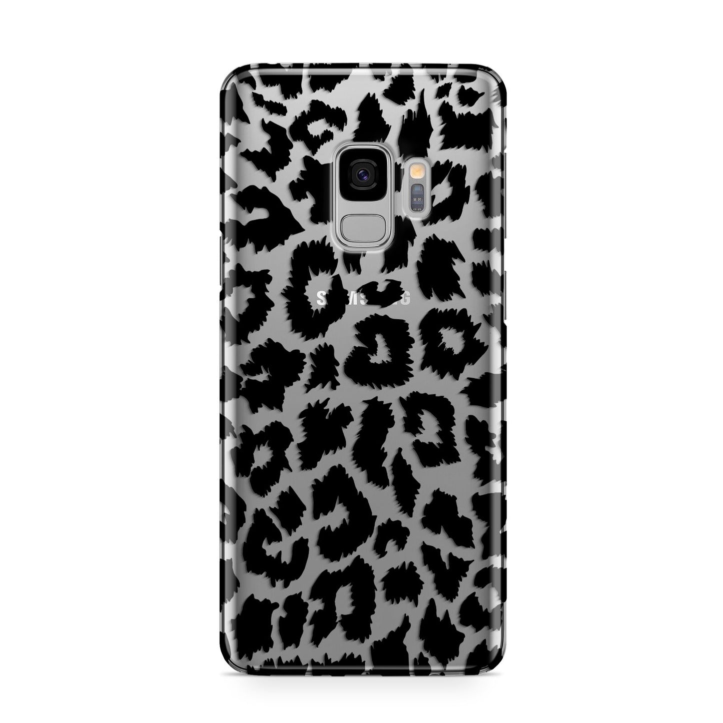 Black White Leopard Print Samsung Galaxy S9 Case